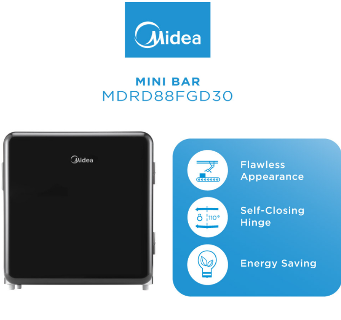Midea MDRD88FGD30 Gross 48L Mini Bar