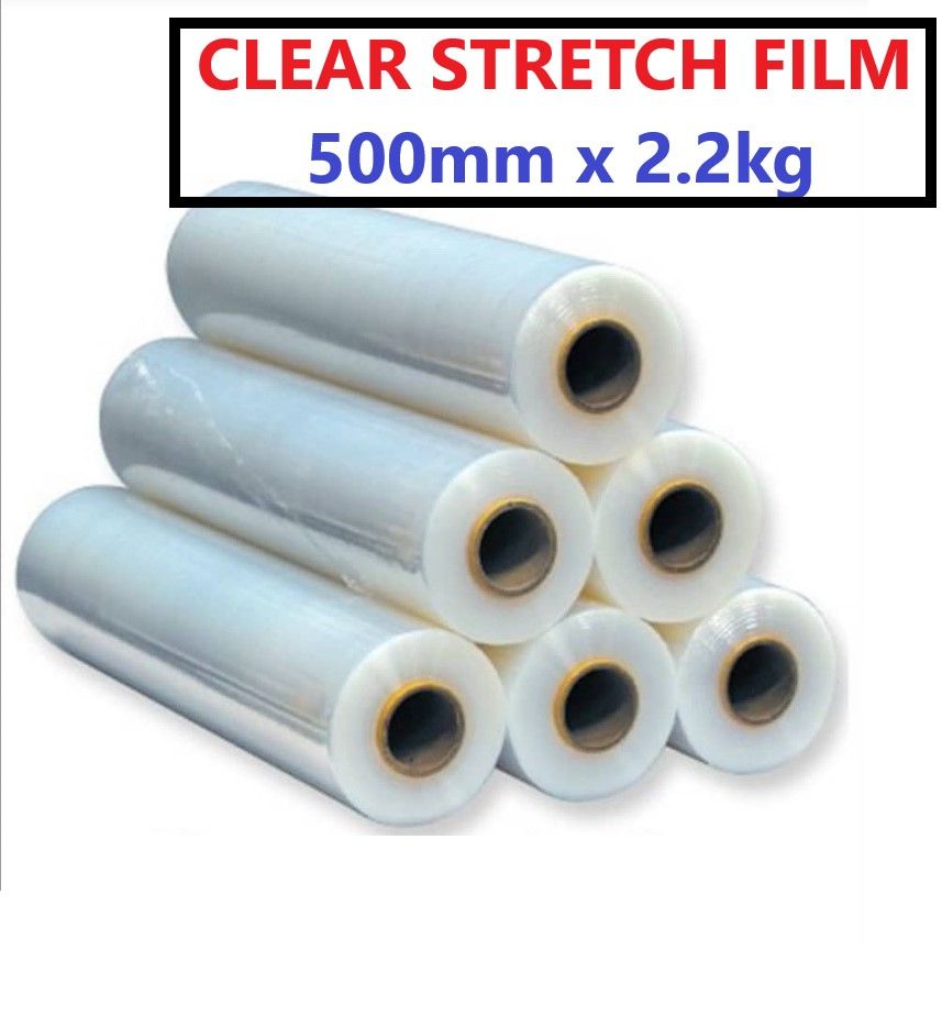 Wrapping Stretch Film Heavy Duty (6 Rolls/Box) 500mm 2.2kg 0.2kg Core