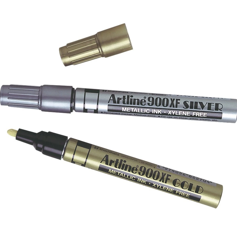 ARTLINE EK-900XF (2.3MM) METALLIC SILVER & GOLD INK MARKER (SINGLE UNIT)