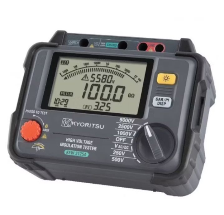 KYORITSU 3125A HIGH VOLTAGE INSULATION TESTERS-250V-5000v