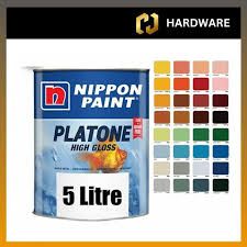 NIPPON PAINT Platone High Gloss Paint [5L] (Black)