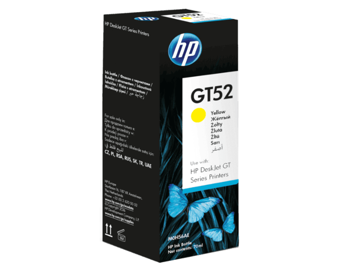 HP Deskjet GT52 All-In-One Yellow Ink Bottles