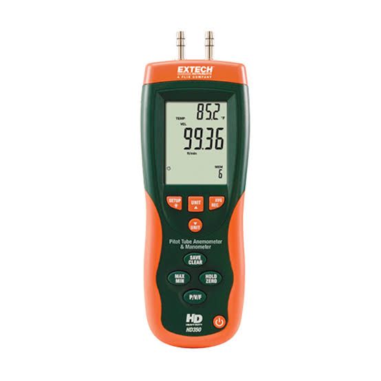 EXTECH HD350 PITOT TUBE + ANEMOMETER DIFF MANOMETER