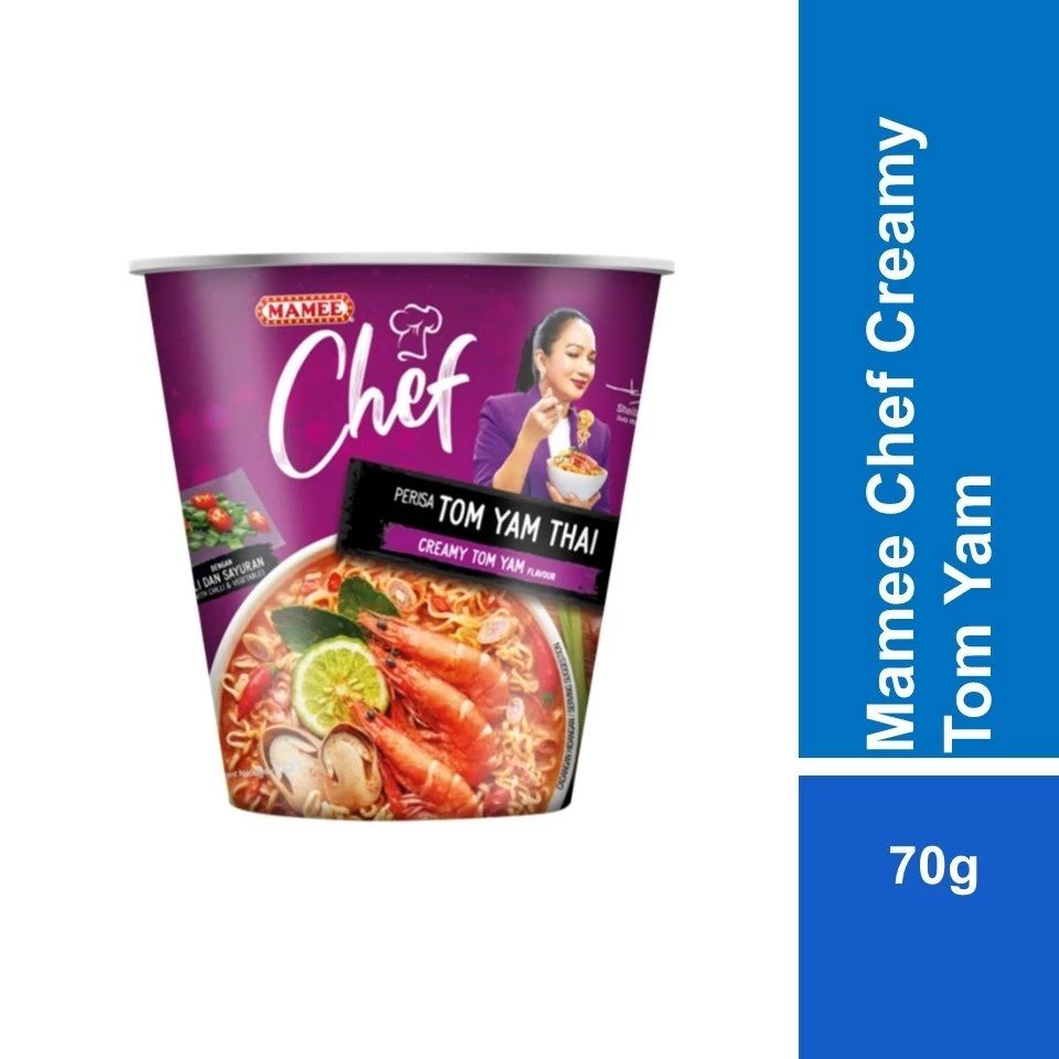 Mamee Chef Cup (Creamy Tom Yam/Lontong/Curry Laksa/Spicy Chicken Shiitake)