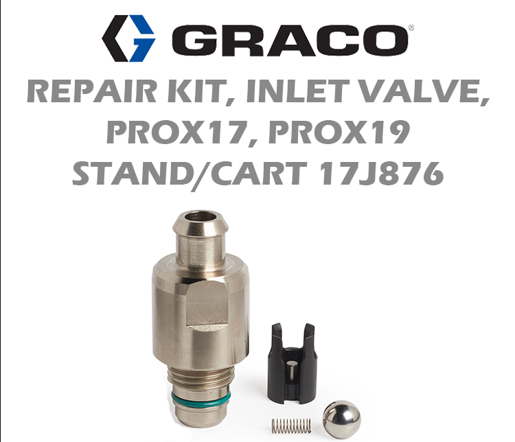 GRACO REPAIR KIT, INLET VALVE, PROX17, PROX19 STAND CART 17J876 (4PCS)