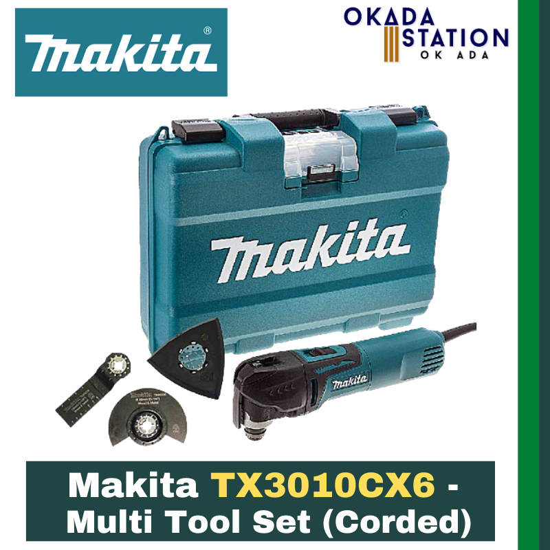 Makita TX3010CX6 - Multi Tool Set (Corded) / Multi Cutter / Corded Multi Cutting Tool / Multi Tool