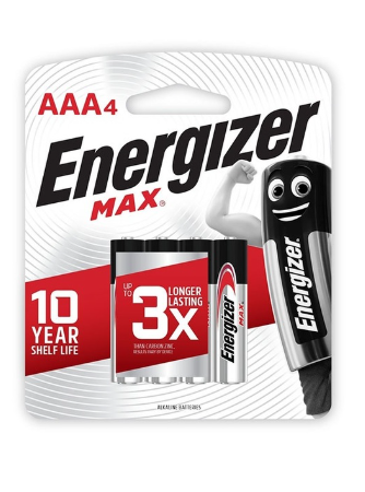 Energizer Battery AAA Size 4pcs