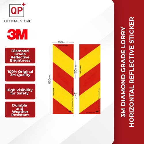 [100% ORIGINAL] 3M DIAMOND GRADE LORRY HORIZONTAL REFLECTIV LABLE STICKER l STIKER REFLEKTIF | 反光贴纸-