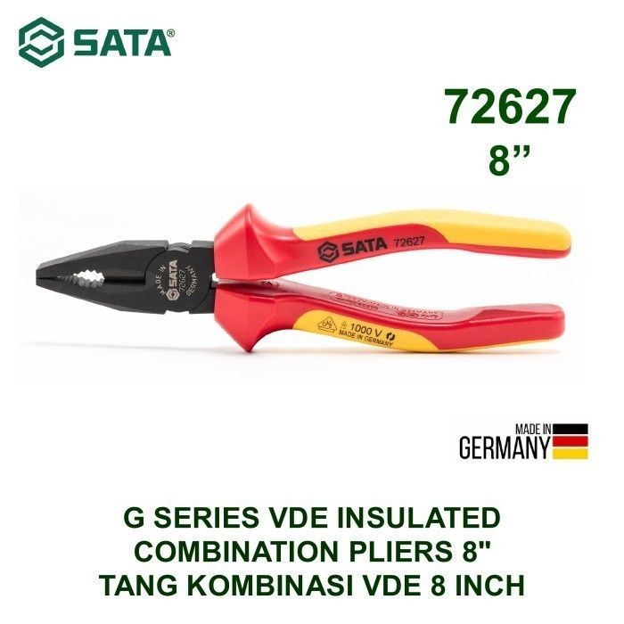 Sata VDE INS.COMBINATION PLIERS 8”