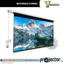 MEKI/Venova 84 X 84 (7鈥檟7鈥� Motorized/Electric LCD Projector Screen-Matte White Surface