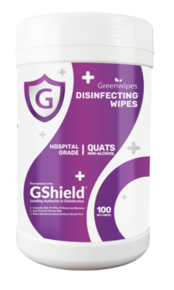 MD- 7050 GREENWIPES® GSHIELD ALCOHOL FREE DISINFECTING WIPES (100 SHEETS)