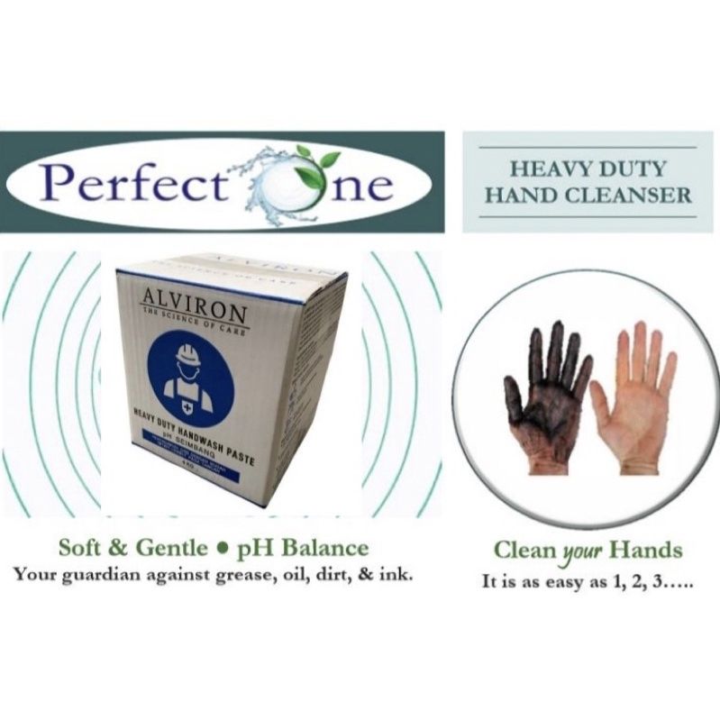 PERFECT ONE ALVIRON HEAVY DUTY BLACK HAND POWDER HANDWASH PASTE 4kg