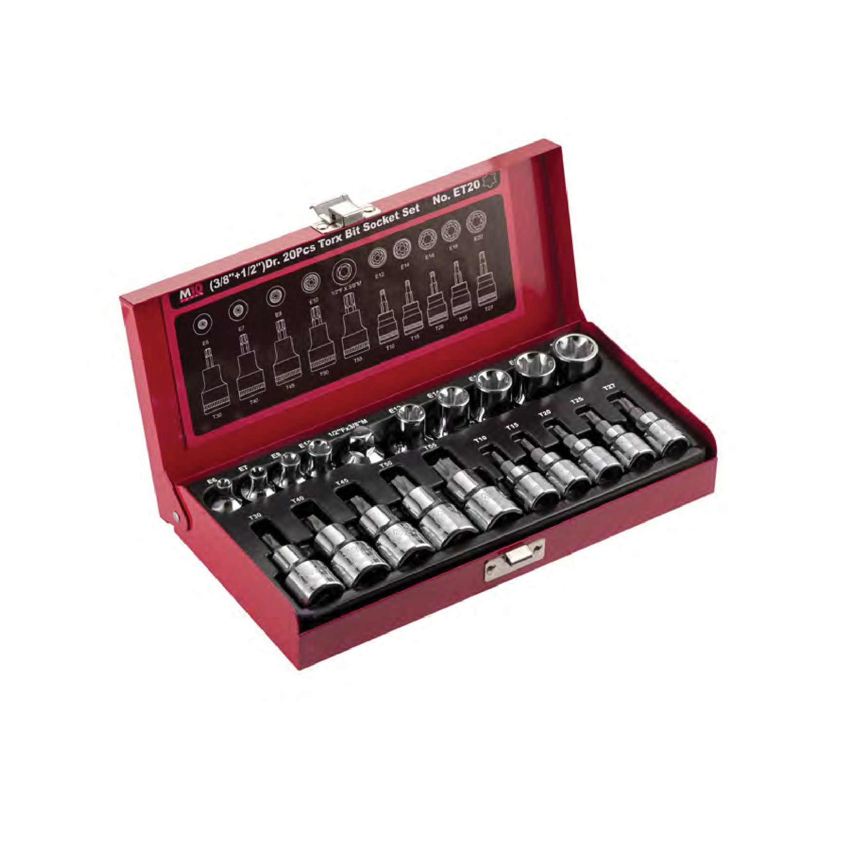 M10 3/8", 1/2" Dr Star Socket Set - ET20