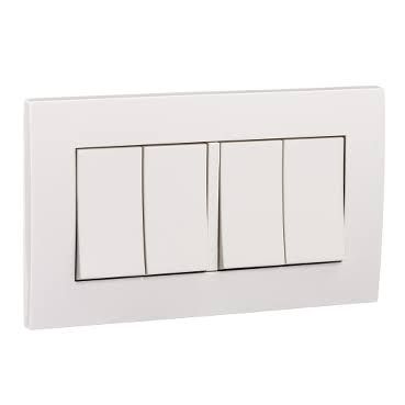 Schneider Electric 16AX 250V 4 Gang 1 Way Switch