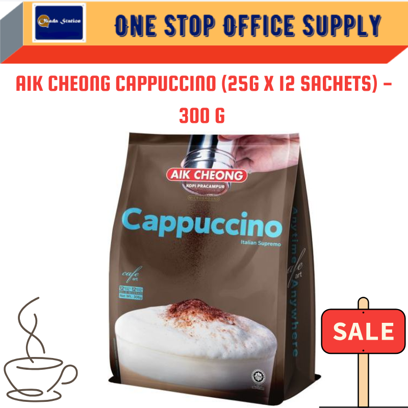 AIK CHEONG Cappuccino pack 12 x 25g /Aik Cheong /Cappuccino /300g /Aik Cheong Cappuccino Pack