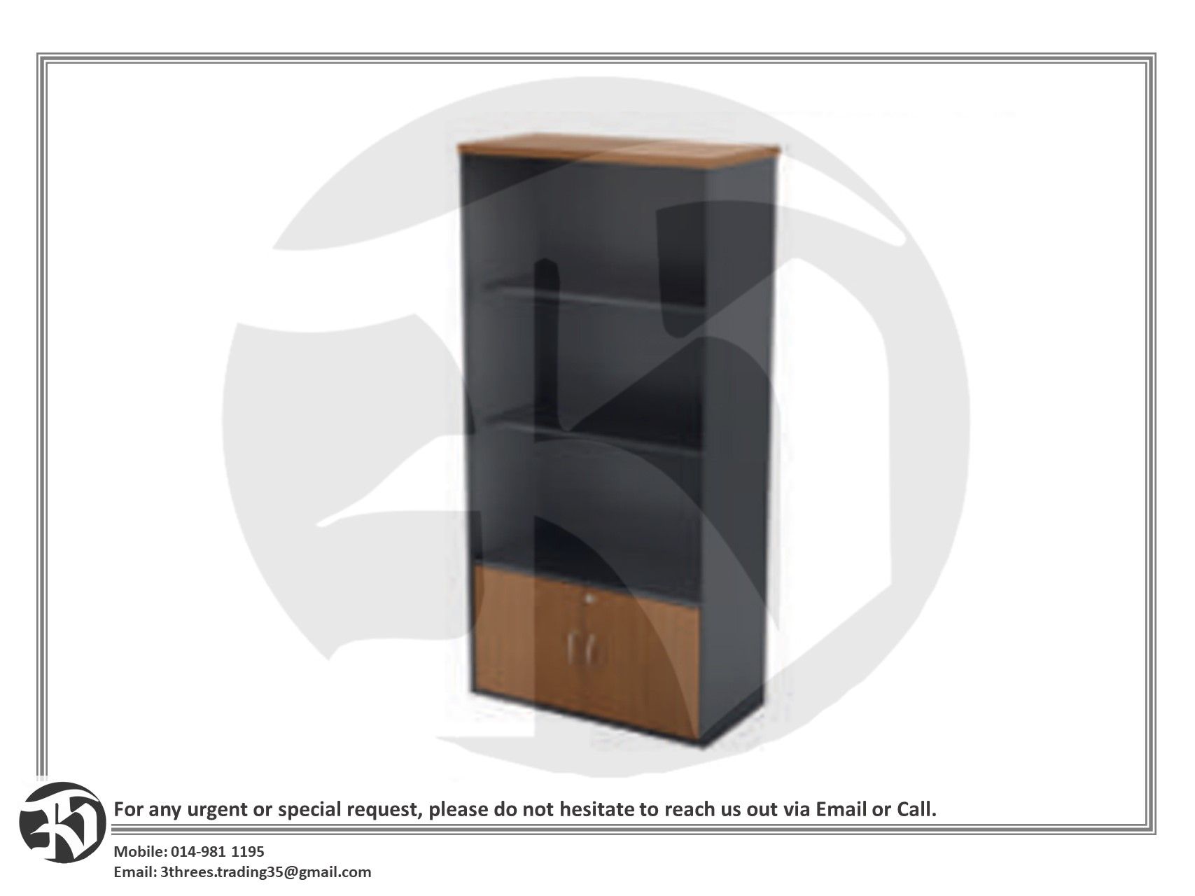 Semi Swinging Door Medium Cabinet / Filing Cabinet