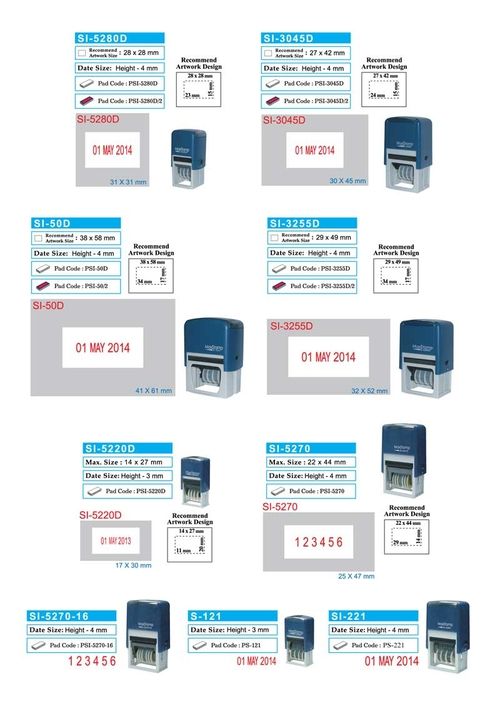 MAXSTAMP DATER SELF INKING SI-221 FONT 4MM HEIGHT