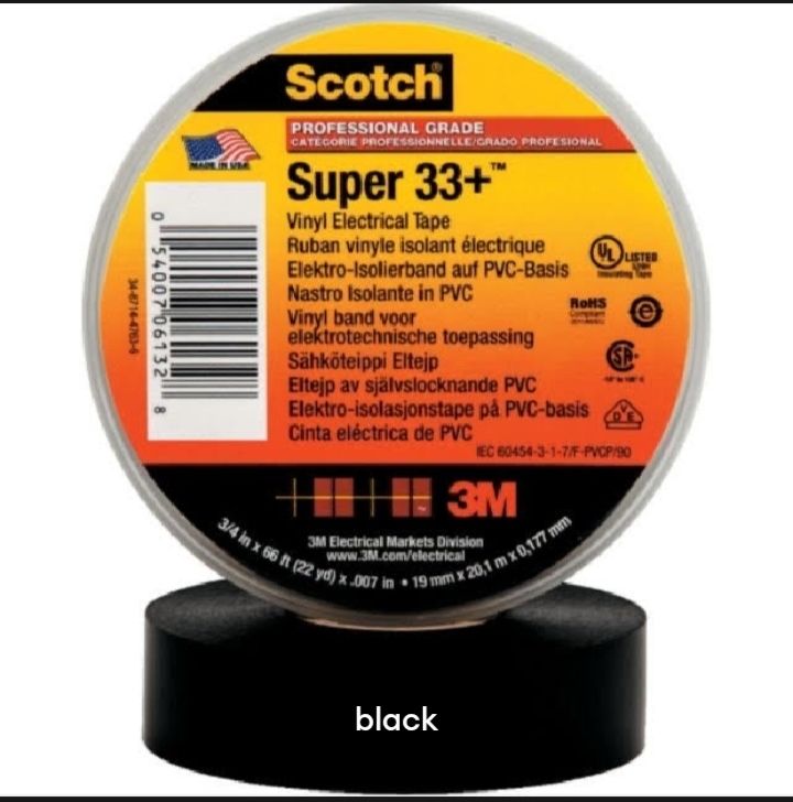 3M Scotch Super 33+ Vinyl Electrical Tape ( 19mm×20.1m×0.177mm)