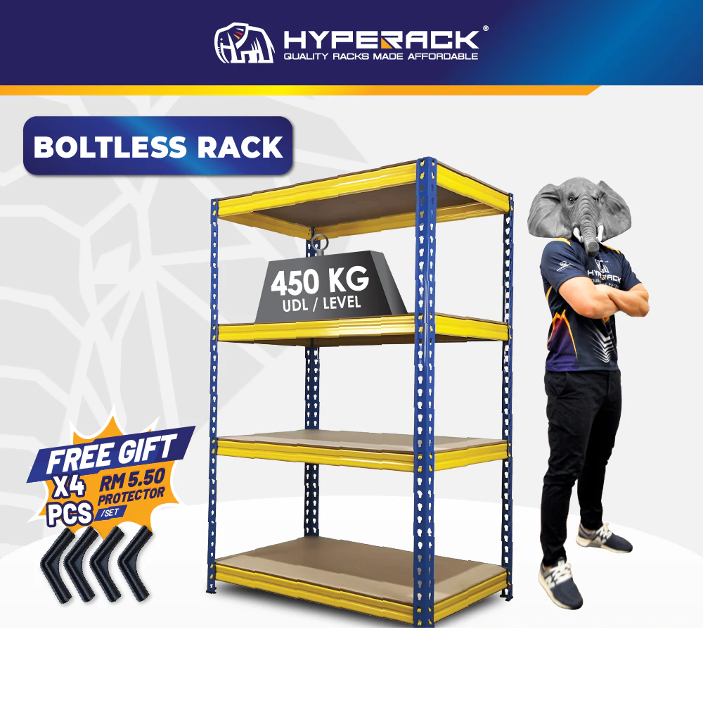HYPERACK Boltless Rack Heavy Duty Rack (D60cm X L180cm X H150cm)