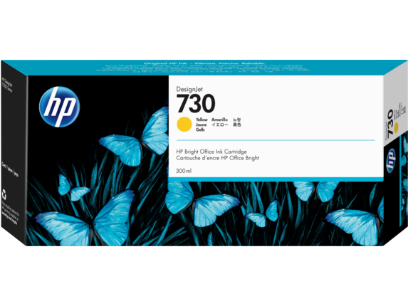 Genuine Malaysia HP Warranty - HP 730 Yellow DesignJet 300ml Ink Cartridge