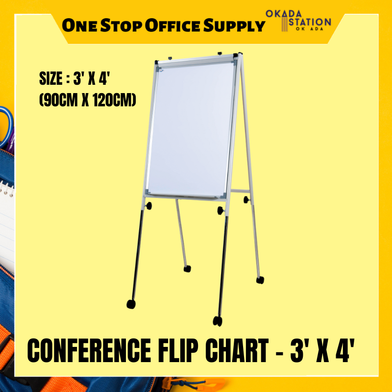 Conference Flip Chart Board 3'' x 4'' / Flip Chart / Flip Chart Board / Whiteboard / Chart Board / Conference Flip Chart Board / FCB-34