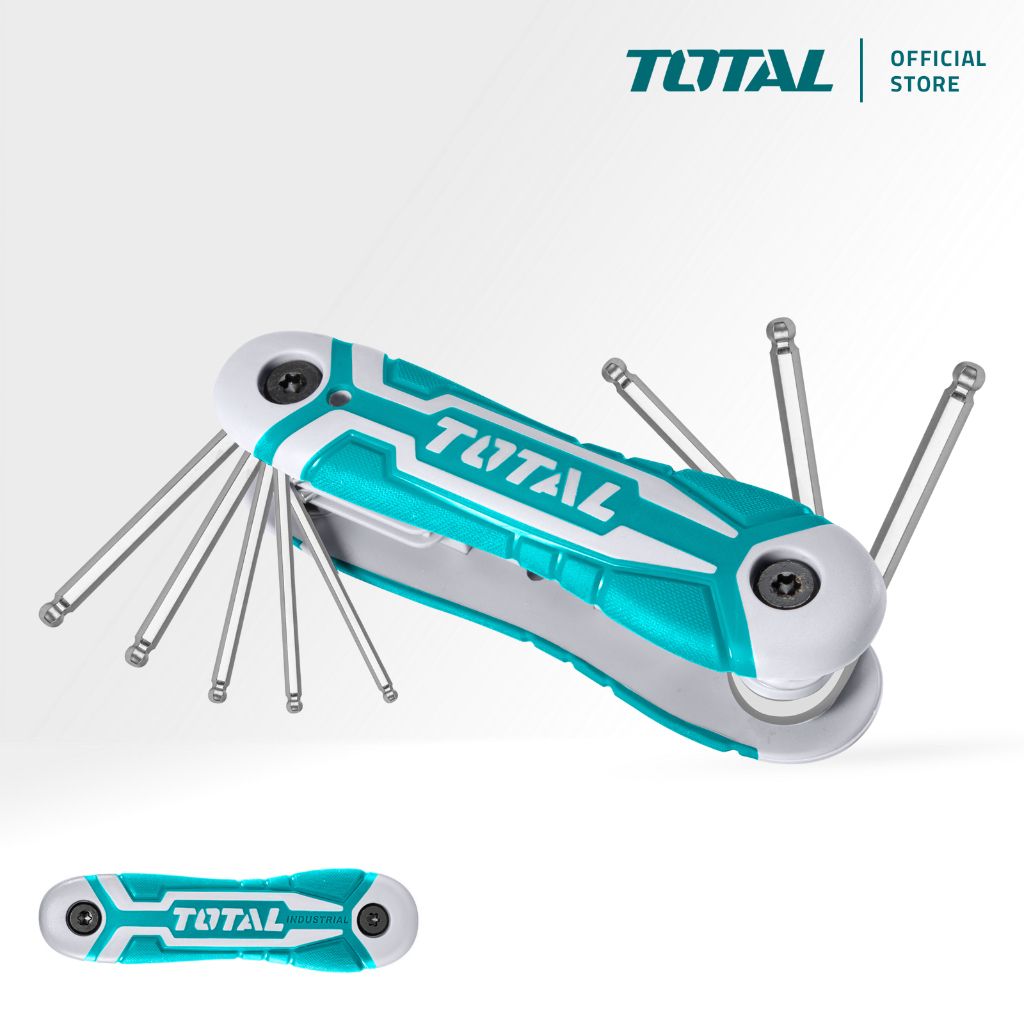 TOTAL BALL POINT HEX KEY PORTABLE POCKET/TRAVEL SIZE (2MM-8MM/8 PCS) THT1061836