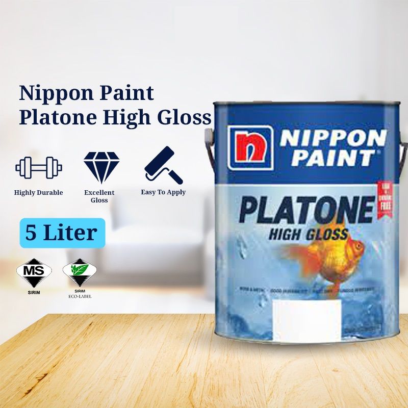 5L Nippon Paint Platone High Gloss Wood & Metal Paint