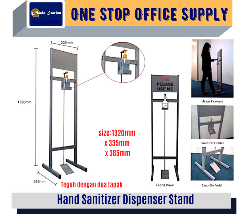 Okada Hand Sanitizer Dispenser Stand (Size:1320mm x 335mm x 385mm) /Okada /Hand Sanitizer Dispenser /Dispenser /Stand