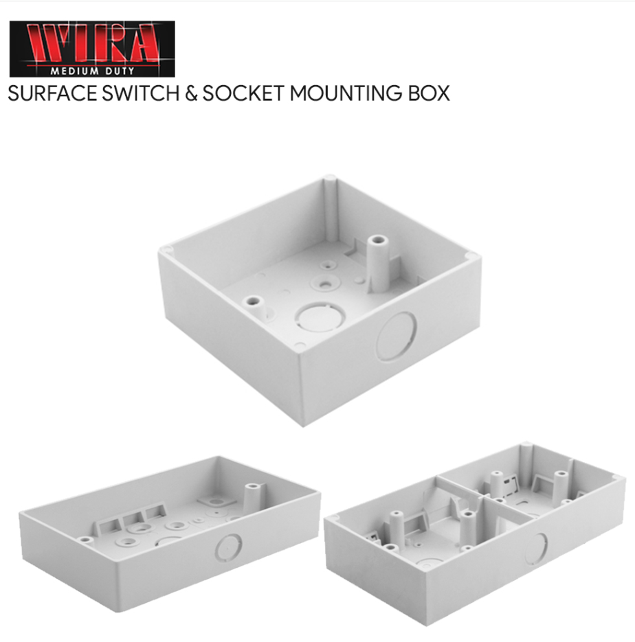 WIRA SURFACE SWITCH & SOCKET MOUNTING BOX