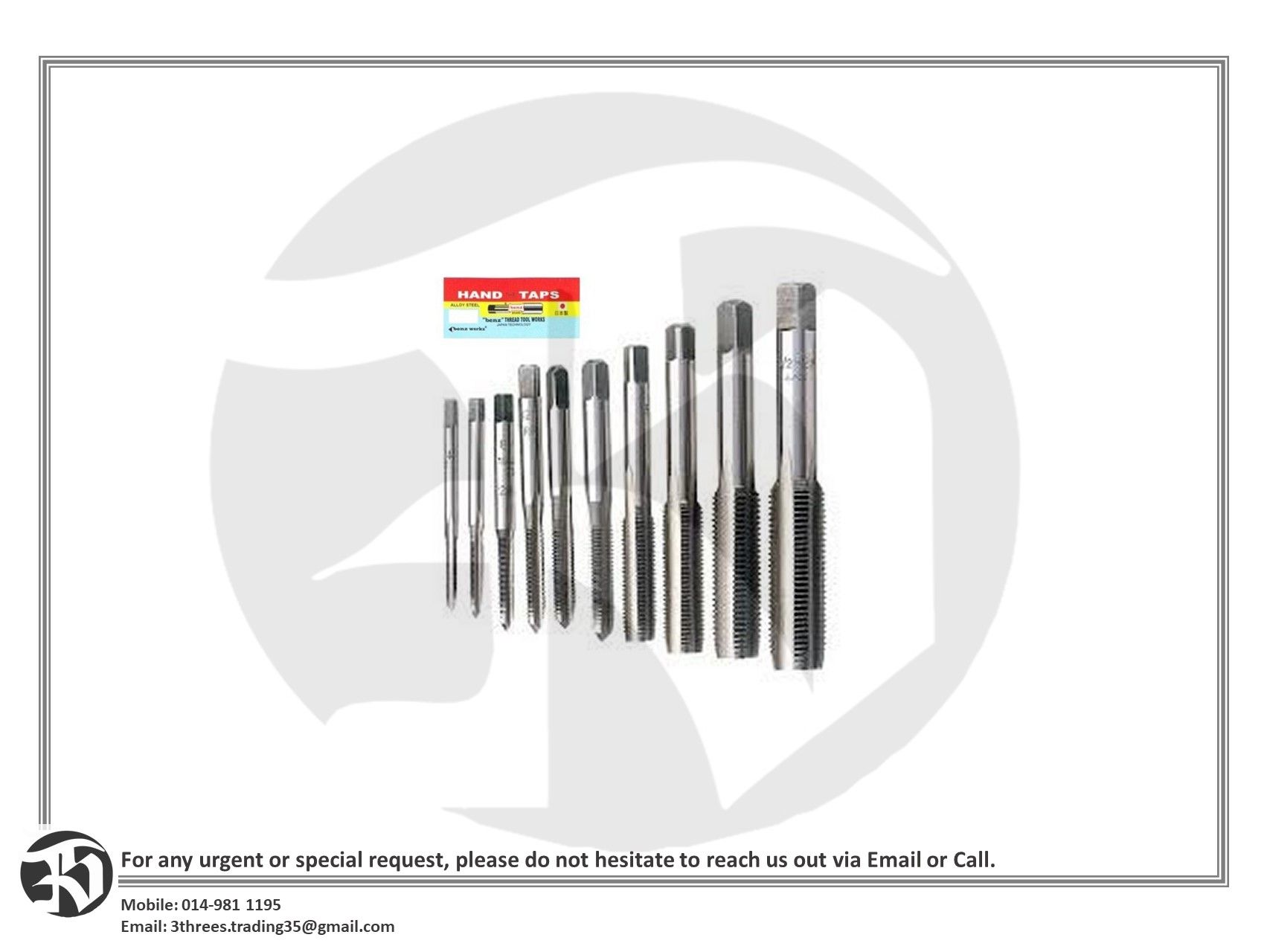 SKC Hand Taps Set Imperial/Inch Set - 1” x 11.5 NPT