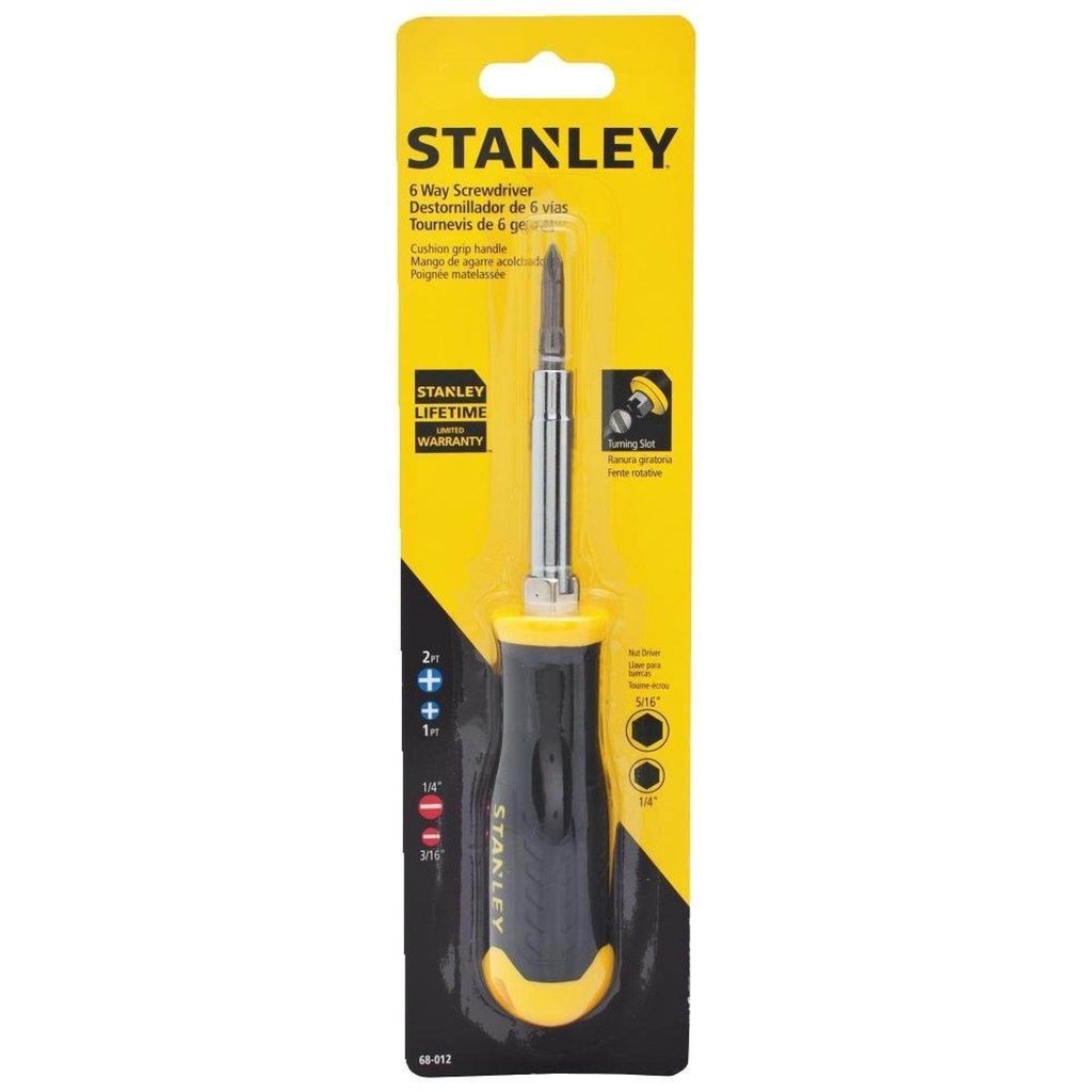 STANLEY 6-Way Quick Change Screwdriver STHT68012-8