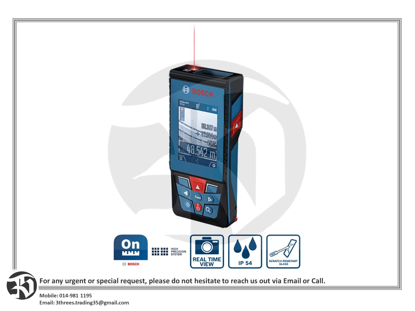 Bosch Laser Rangefinder GLM 100-25 C