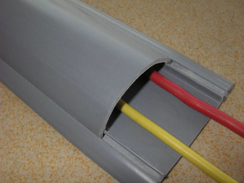 Focus PVC Half Moon Floor Cable Trunking Case 50mm x 1.83 Meter