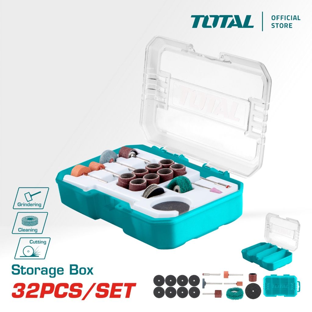 TOTAL SANDING & GRINDING SET FOR MINI DRILL (32 PCS) SANDING DISC & BAND + BUFF + STONE FOR MINI GRINDER TAKMG5031