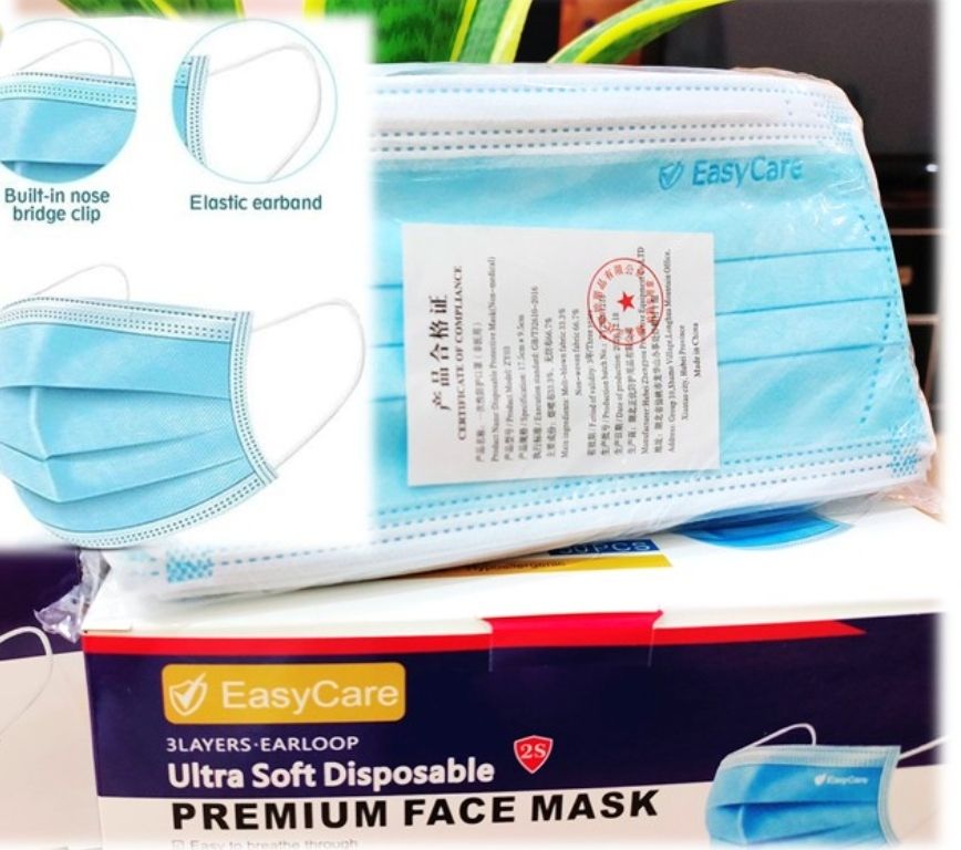 Easy Care Face Mask 3ply easy care premium with logo
