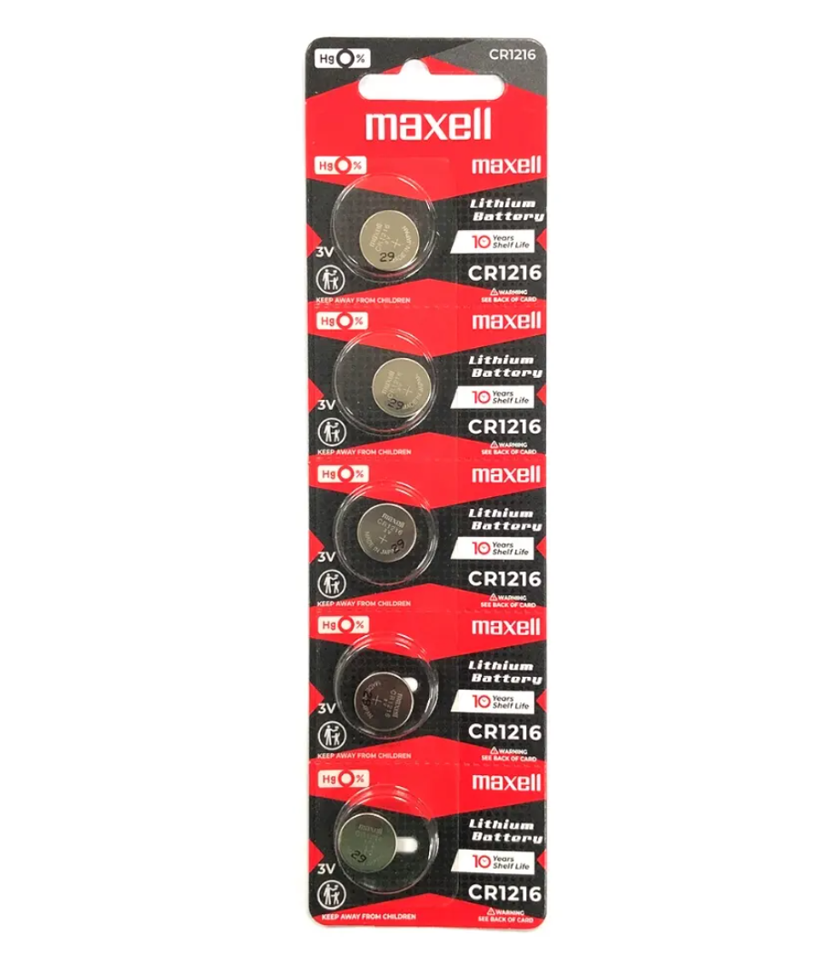 Maxell Micro-Lithium CR1216 Battery Pack (5pcs stripe) CR1216 5B