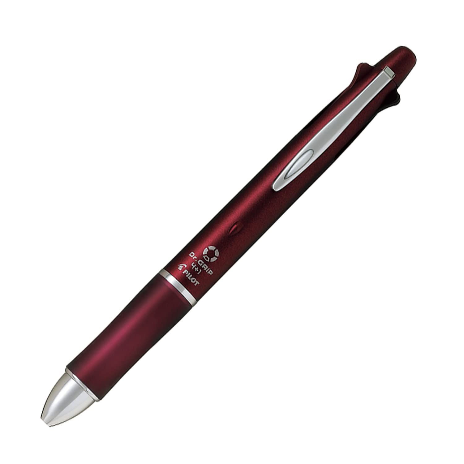 Pilot Dr Grip 4+1 0.5mm Ash Metal Bordeaux Barrel (Ash Metal Colour)
