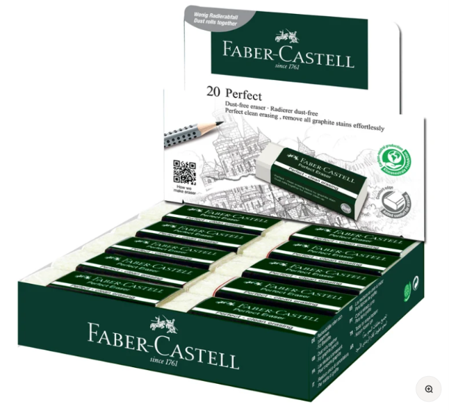 FABER CASTELL DUST FREE ERASER 7085-20 / Faber Castell / Eraser / Dust Free Eraser / Faber Castell Eraser / Faber Castell Dust Free Eraser