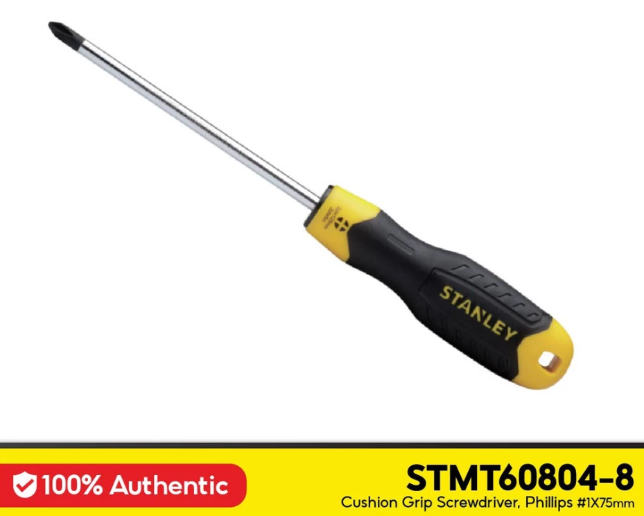 STANLEY STMT60804-8 CUSHION GRIP SCREW DRIVER PHILLIPS #1 X 75MM