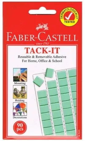 FABER CASTELL TACK IT WHITE 90PCS -50GMS /Faber Castell /Tack It /90pcs /Faber Castell Tack It White