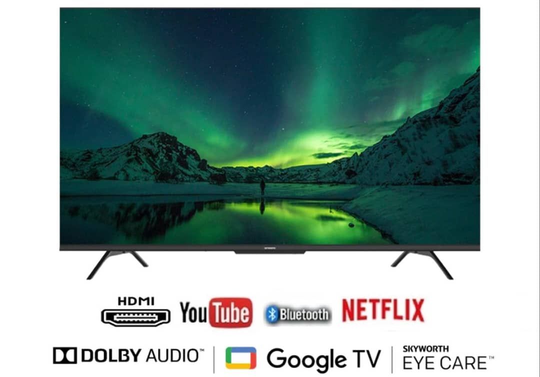 SKYWorth Google TV 75" (inch) c/w 1 set portable TV stand