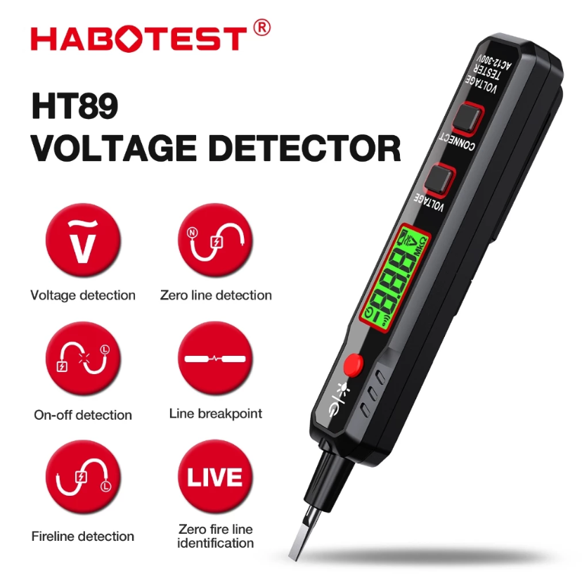 HABOTEST HT89 PEN TYPE AC VOLTAGE DETECTOR NCV 12~300V