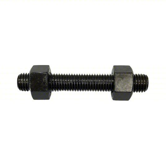 A193 B7 / A194 Gr. 2H Type-1 Silver or Plain Fully Threaded Rod: 1/2"-13 Thread Size, Steel, Grade B7, Plain, 2 3/4 in Overall Lg