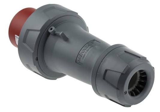 MENNEKES, PowerTOP Plus IP67 Red Cable Mount 3P + E Industrial Power Plug, Rated At 63A, 400 V