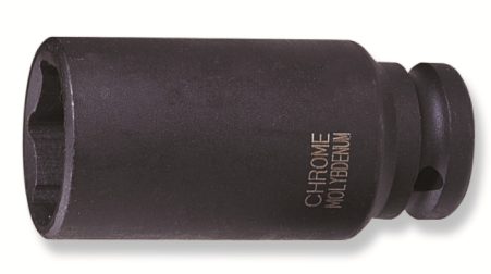 1/2" drive 6 point deep impact socket 19mm