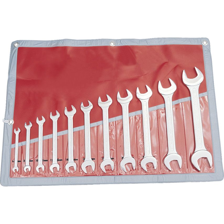 Kennedy Metric, Open Ended Spanner Set, 6 - 32mm, Set of 11, Chrome Vanadium Steel - KEN5820970K