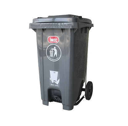 IMEC STEP100 -HEAVY DUTY STEP-ON TWO WHEEL BIN GREY 100L