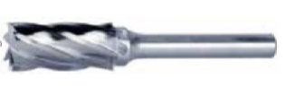 Temo Carbide Burr - B1225 8mm Shank DLC Aluma Cut Cylindrical - End Cutting
