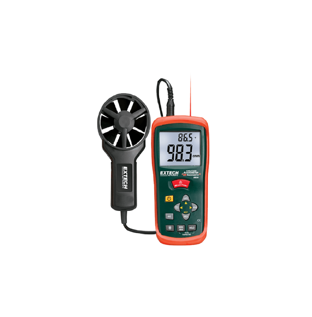 EXTECH AN200 ANEMOMETER, CFM/CMM