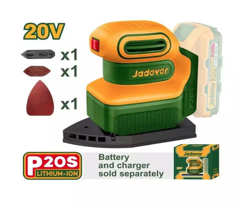 JADEVER CORDLESS PALM SANDER 12000RPM JDRAP5020